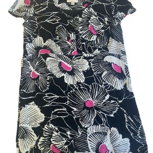 ALICE by Temperley Black and White Floral Print Dress